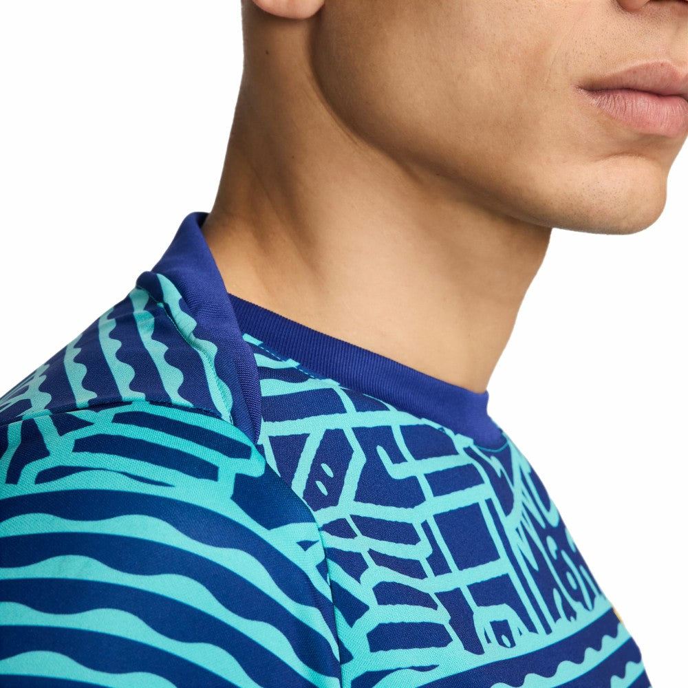Brazil National Team 2024 Academy Pro Pre-Match Top - Blue | Nike for sale
