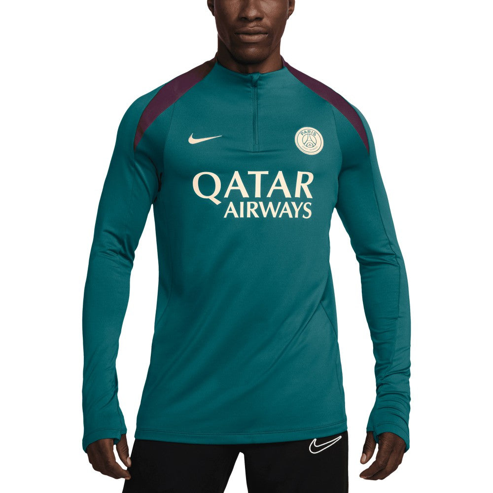 Paris Saint-Germain 2024/25 Strike Drill Performance Quarter-Zip Long Sleeve Top - Teal | Nike outlet
