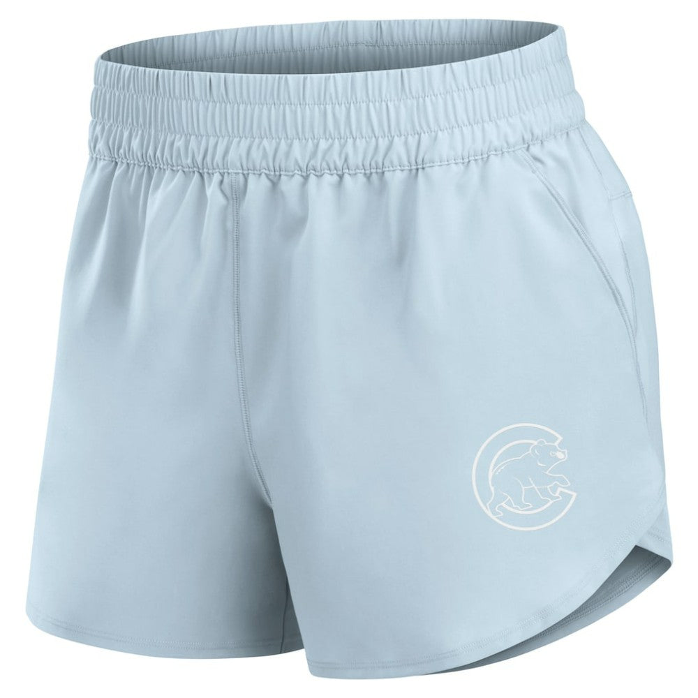 Chicago Cubs Women's Studio Woven Vibe Shorts - Light Blue
