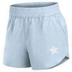 Houston Astros Women's Studio Woven Vibe Shorts - Light Blue
