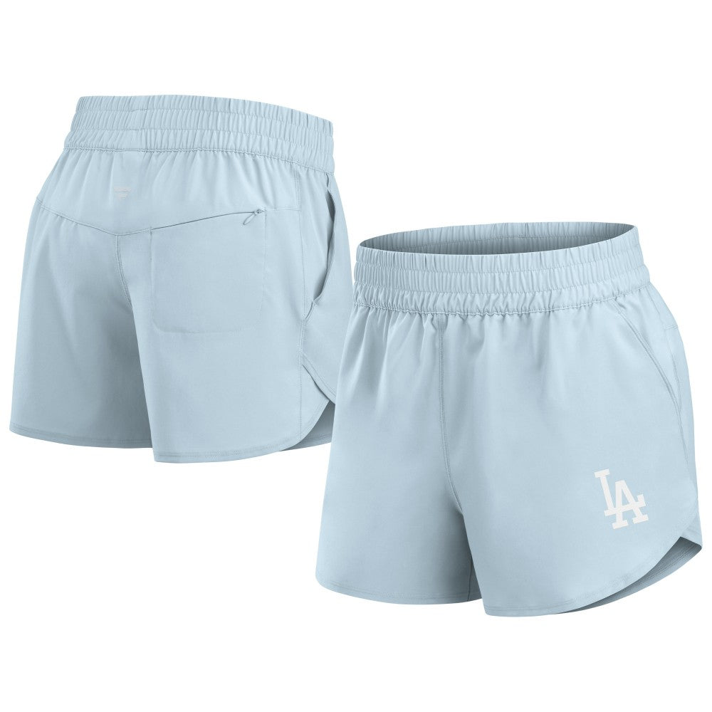 Los Angeles Dodgers Women's Studio Woven Vibe Shorts - Light Blue