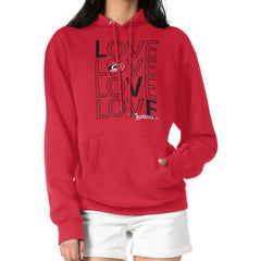 Carolina Hurricanes G-III 4Her by Carl Banks Women's Hockey Love Fleece Pullover Hoodie Red