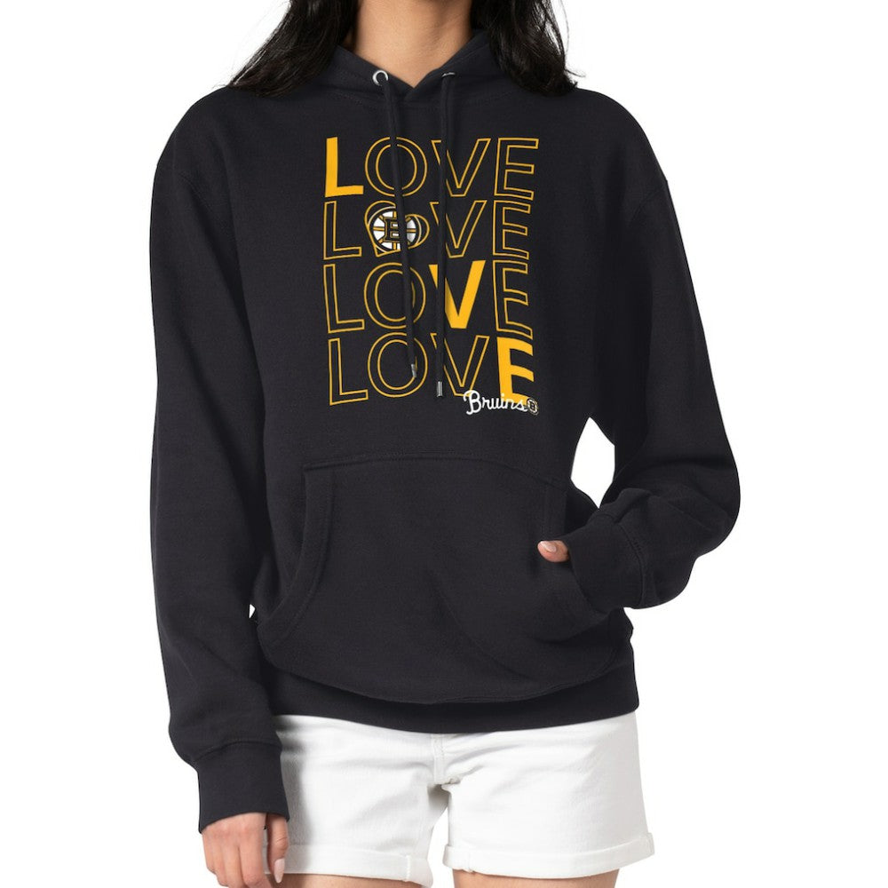 Boston Bruins G-III 4Her by Carl Banks Women's Hockey Love Fleece Pullover Hoodie Black