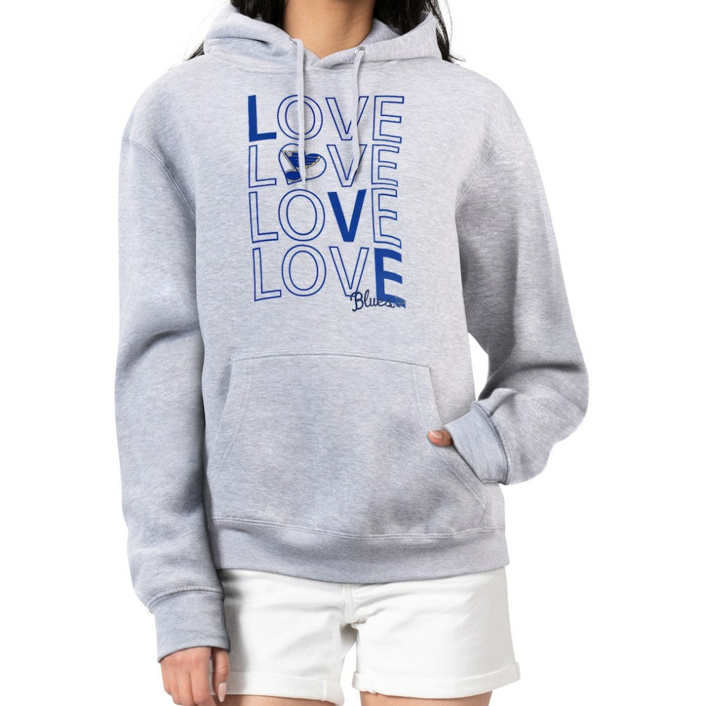 St. Louis Blues G-III 4Her by Carl Banks Women's Hockey Love Fleece Pullover Hoodie Gray