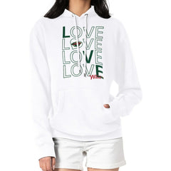 Minnesota Wild G-III 4Her by Carl Banks Women's Hockey Love Fleece Pullover Hoodie White
