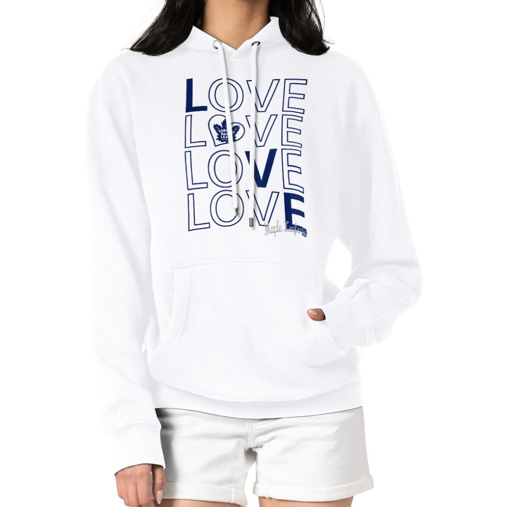 Toronto Maple Leafs G-III 4Her by Carl Banks Women's Hockey Love Fleece Pullover Hoodie White