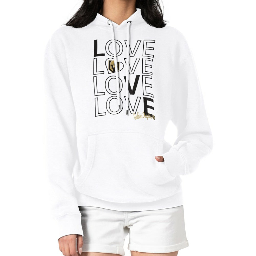 Vegas Golden Knights G-III 4Her by Carl Banks Women's Hockey Love Fleece Pullover Hoodie White