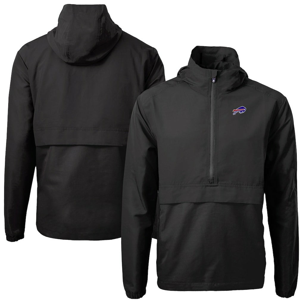 Buffalo Bills Cutter & Buck Charter Eco Recycled Anorak Half-Zip Jacket - Black discount