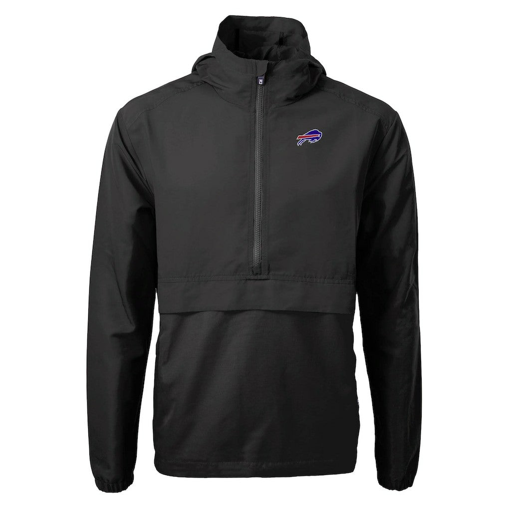 Buffalo Bills Cutter & Buck Charter Eco Recycled Anorak Half-Zip Jacket - Black discount