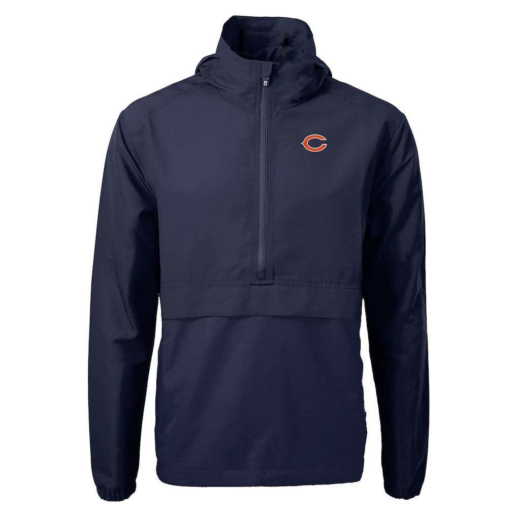 Chicago Bears Cutter & Buck Charter Eco Recycled Anorak Half-Zip Jacket - Navy sale