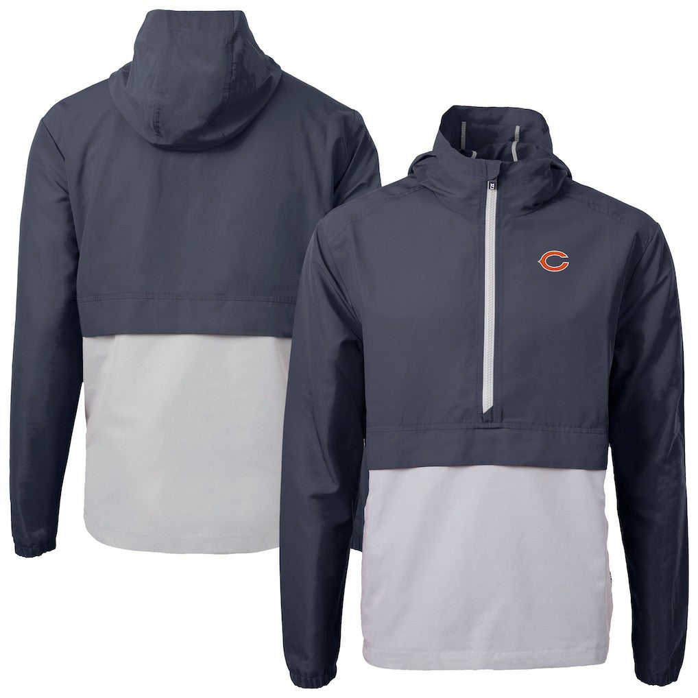 Chicago Bears Cutter & Buck Charter Eco Recycled Anorak Half-Zip Jacket - Blue on sale