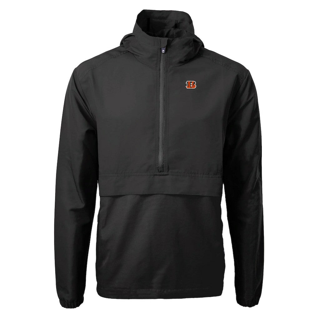 Cincinnati Bengals Cutter & Buck Charter Eco Recycled Anorak Half-Zip Jacket - Black online
