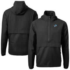 Detroit Lions Cutter & Buck Charter Eco Recycled Anorak Half-Zip Jacket - Black sale