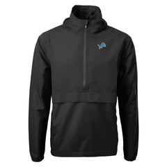 Detroit Lions Cutter & Buck Charter Eco Recycled Anorak Half-Zip Jacket - Black sale