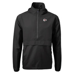 Kansas City Chiefs Cutter & Buck Charter Eco Recycled Anorak Half-Zip Jacket - Black online