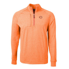 Chicago Bears Cutter & Buck Adapt Eco Knit Quarter-Zip Pullover Top - Heather Orange online