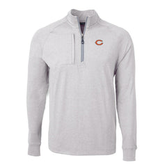 Chicago Bears Cutter & Buck Adapt Eco Knit Quarter-Zip Pullover Top - Heather Gray outlet