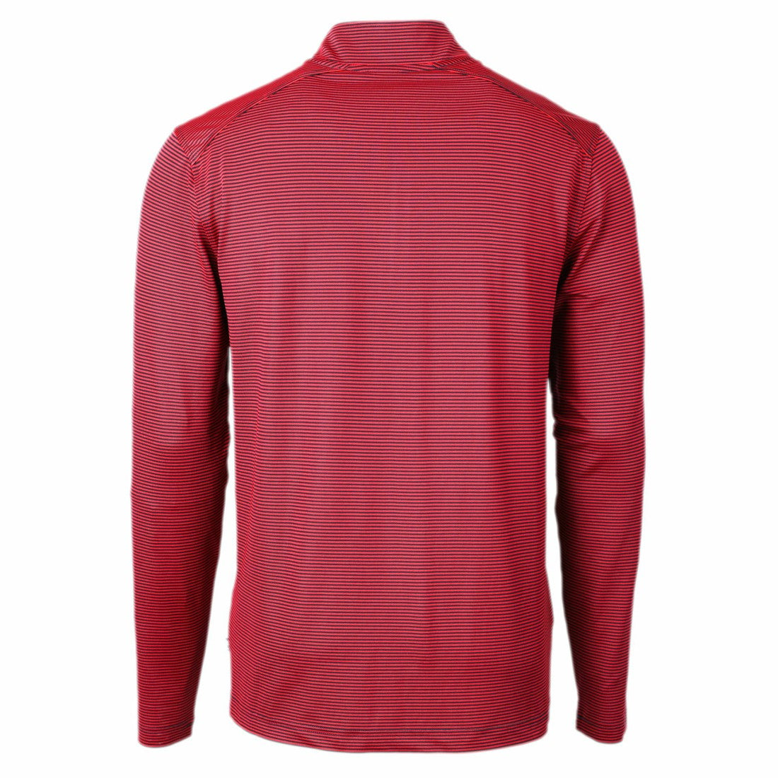 Houston Texans Cutter & Buck Virtue Eco Pique Micro Stripe Recycled Quarter-Zip Pullover Top - Red/Navy discount