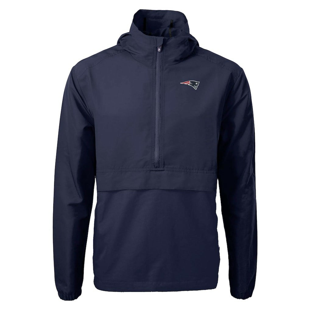 New England Patriots Cutter & Buck Charter Eco Recycled Anorak Half-Zip Jacket - Blue cheap