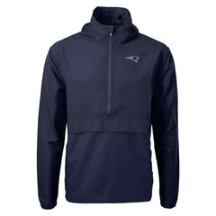 New England Patriots Cutter & Buck Charter Eco Recycled Anorak Half-Zip Jacket - Blue cheap
