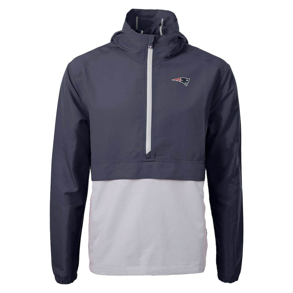 New England Patriots Cutter & Buck Charter Eco Recycled Anorak Half-Zip Jacket - Blue outlet