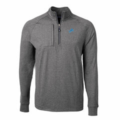 Detroit Lions Cutter & Buck Adapt Eco Knit Quarter-Zip Pullover Top - Heather Black online