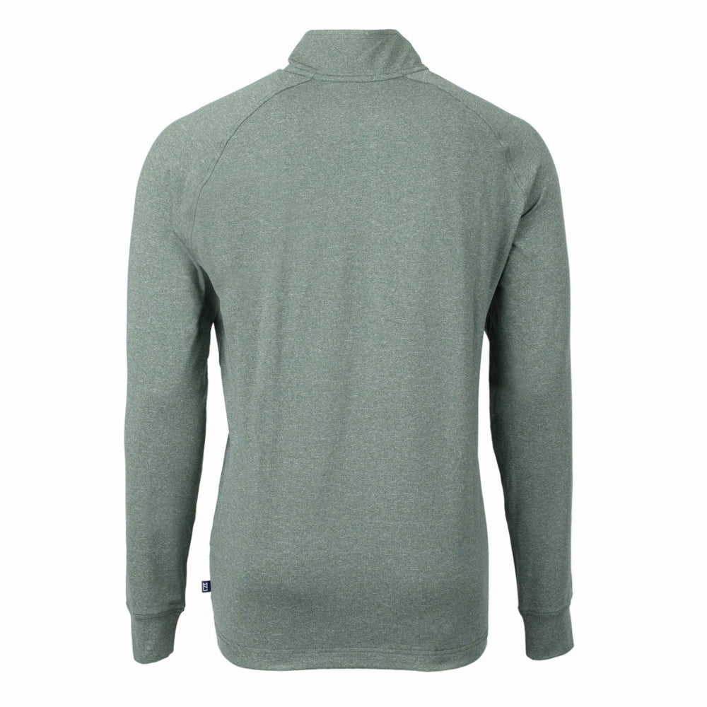 Green Bay Packers Cutter & Buck Adapt Eco Knit Quarter-Zip Pullover Top - Heather Green cheap