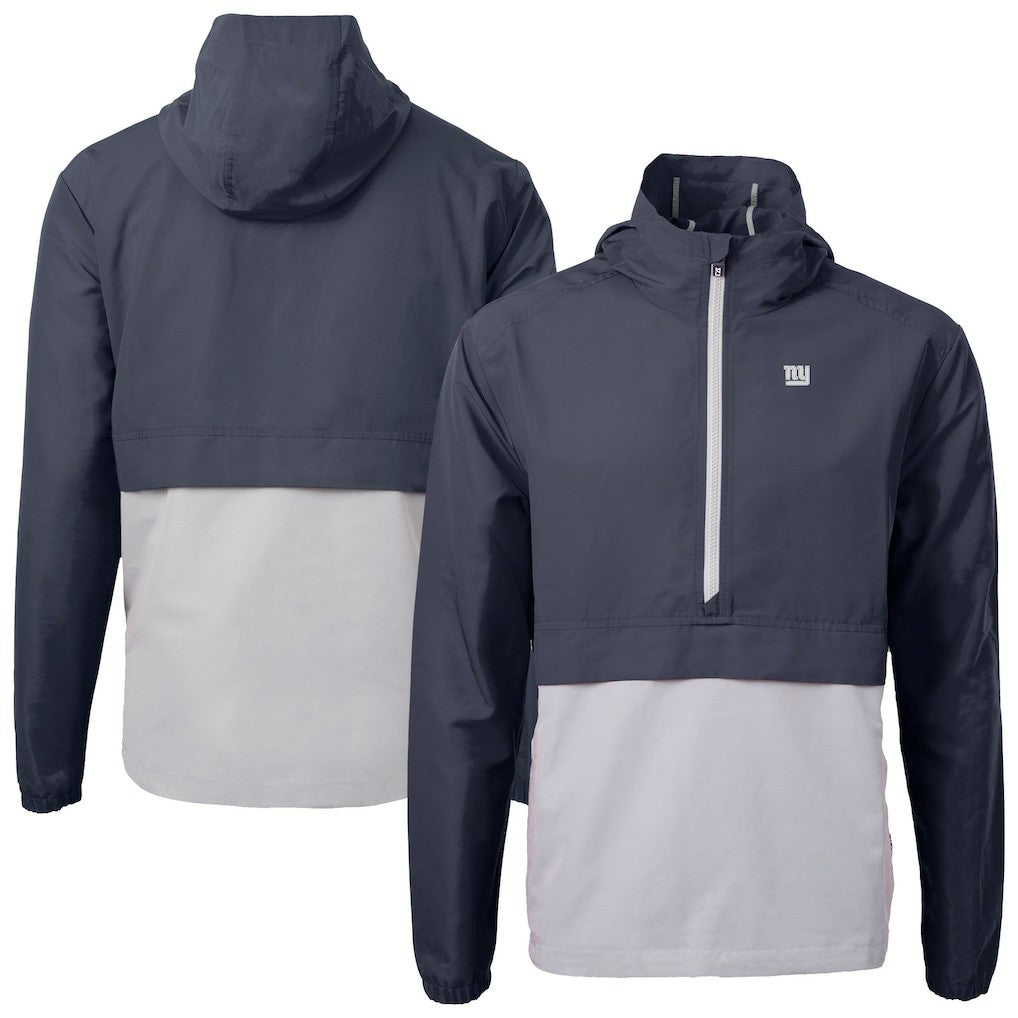 New York Giants Cutter & Buck Charter Eco Recycled Anorak Half-Zip Jacket - Blue outlet
