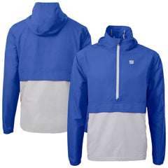New York Giants Cutter & Buck Charter Eco Recycled Anorak Half-Zip Jacket - Blue discount