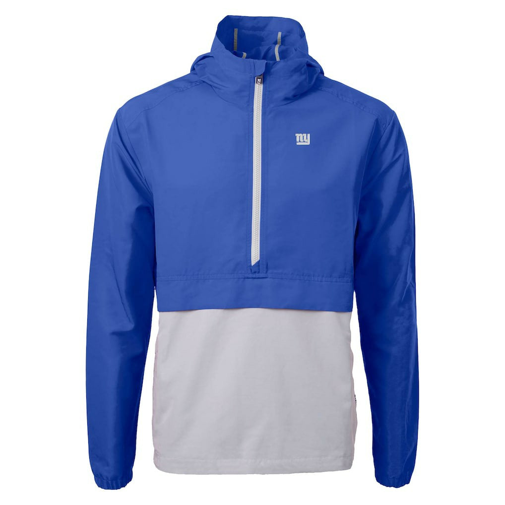 New York Giants Cutter & Buck Charter Eco Recycled Anorak Half-Zip Jacket - Blue discount