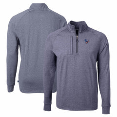 Houston Texans Cutter & Buck Adapt Eco Knit Quarter-Zip Pullover Top - Heather Navy outlet