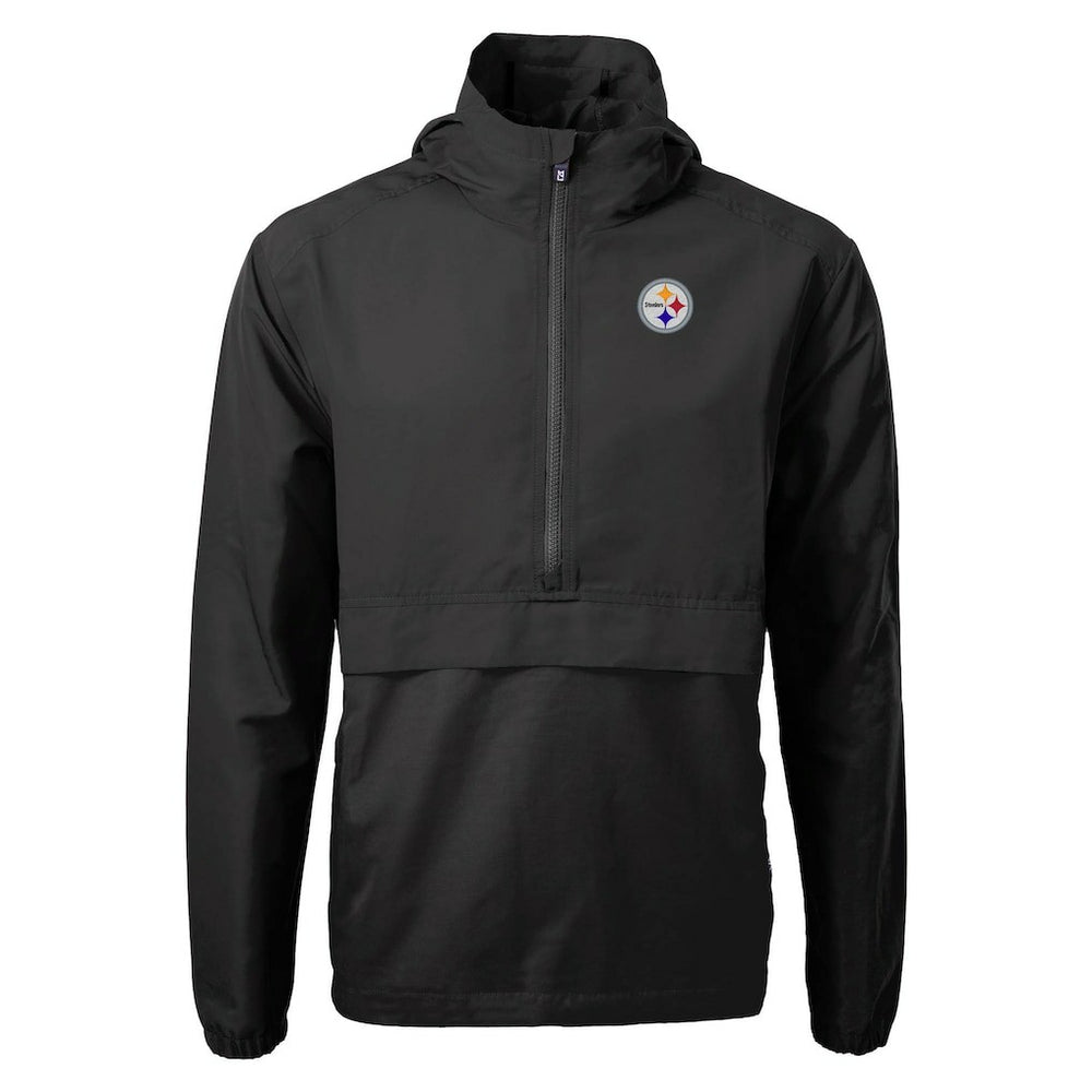 Pittsburgh Steelers Cutter & Buck Charter Eco Recycled Anorak Half-Zip Jacket - Black online