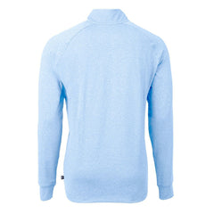 Los Angeles Chargers Cutter & Buck Adapt Eco Knit Quarter-Zip Pullover Top - Heather Powder Blue discount
