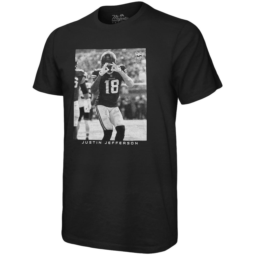 Justin Jefferson Minnesota Vikings Majestic Threads Oversized Player Image T-Shirt - Black outlet