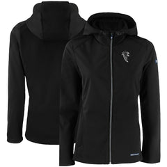 Atlanta Falcons Cutter & Buck Women's Evoke Eco Softshell Recycled Full-Zip Hooded Jacket - Black cheap
