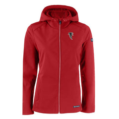 Atlanta Falcons Cutter & Buck Women's Evoke Eco Softshell Recycled Full-Zip Hooded Jacket - Red sale