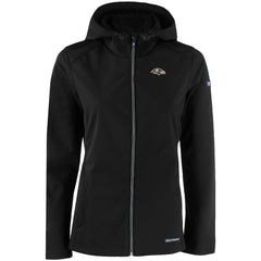 Baltimore Ravens Cutter & Buck Women's Evoke Eco Softshell Recycled Full-Zip Hooded Jacket - Black discount