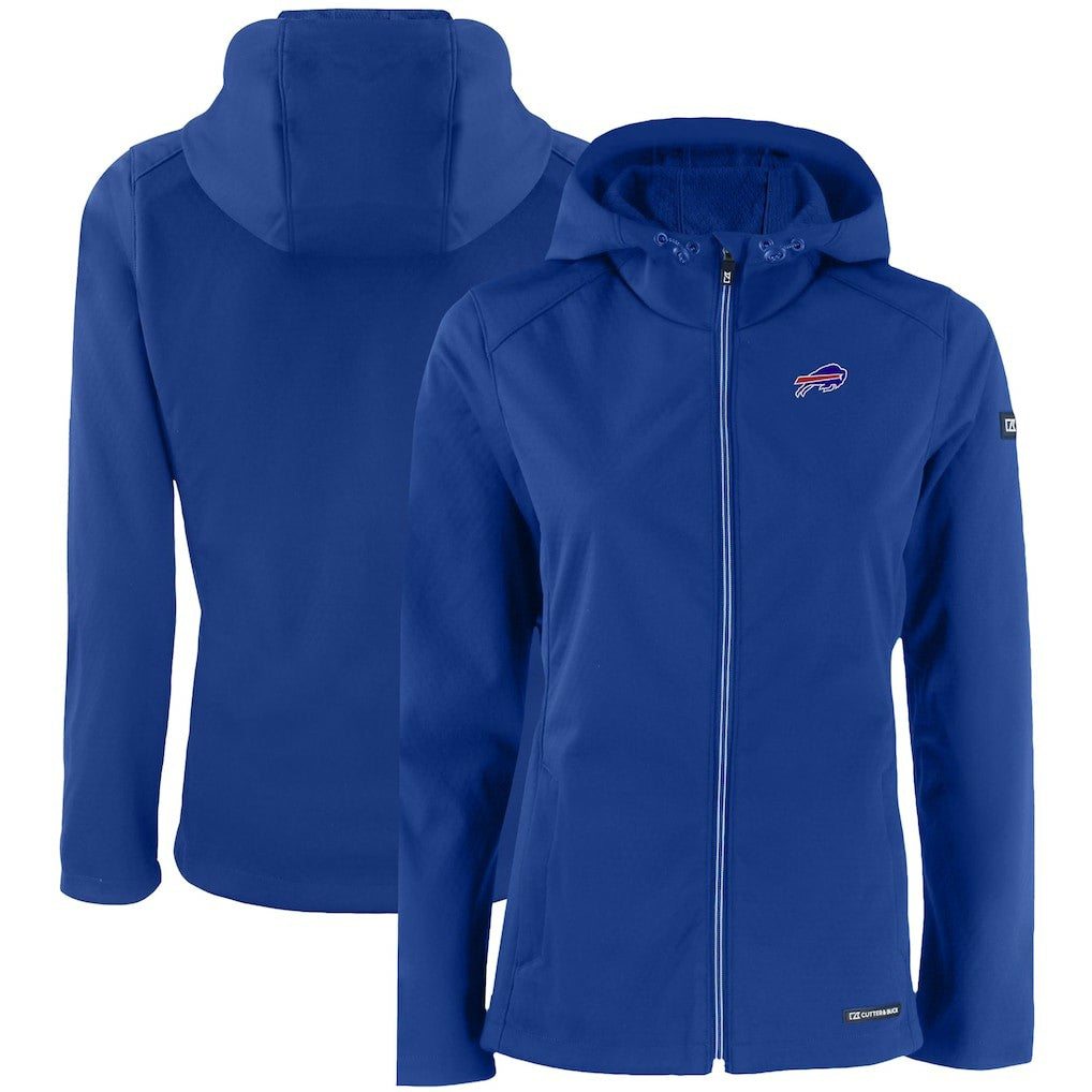 Buffalo Bills Cutter & Buck Women's Evoke Eco Softshell Recycled Full-Zip Hooded Jacket - Royal on sale