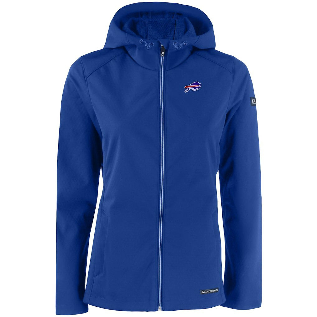 Buffalo Bills Cutter & Buck Women's Evoke Eco Softshell Recycled Full-Zip Hooded Jacket - Royal on sale