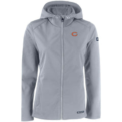 Chicago Bears Cutter & Buck Women's Evoke Eco Softshell Recycled Full-Zip Hooded Jacket - Gray sale