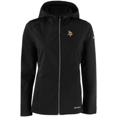 Minnesota Vikings Cutter & Buck Women's Evoke Eco Softshell Recycled Full-Zip Hooded Jacket - Black online