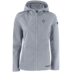 New Orleans Saints Cutter & Buck Women's Evoke Eco Softshell Recycled Full-Zip Hooded Jacket - Gray online