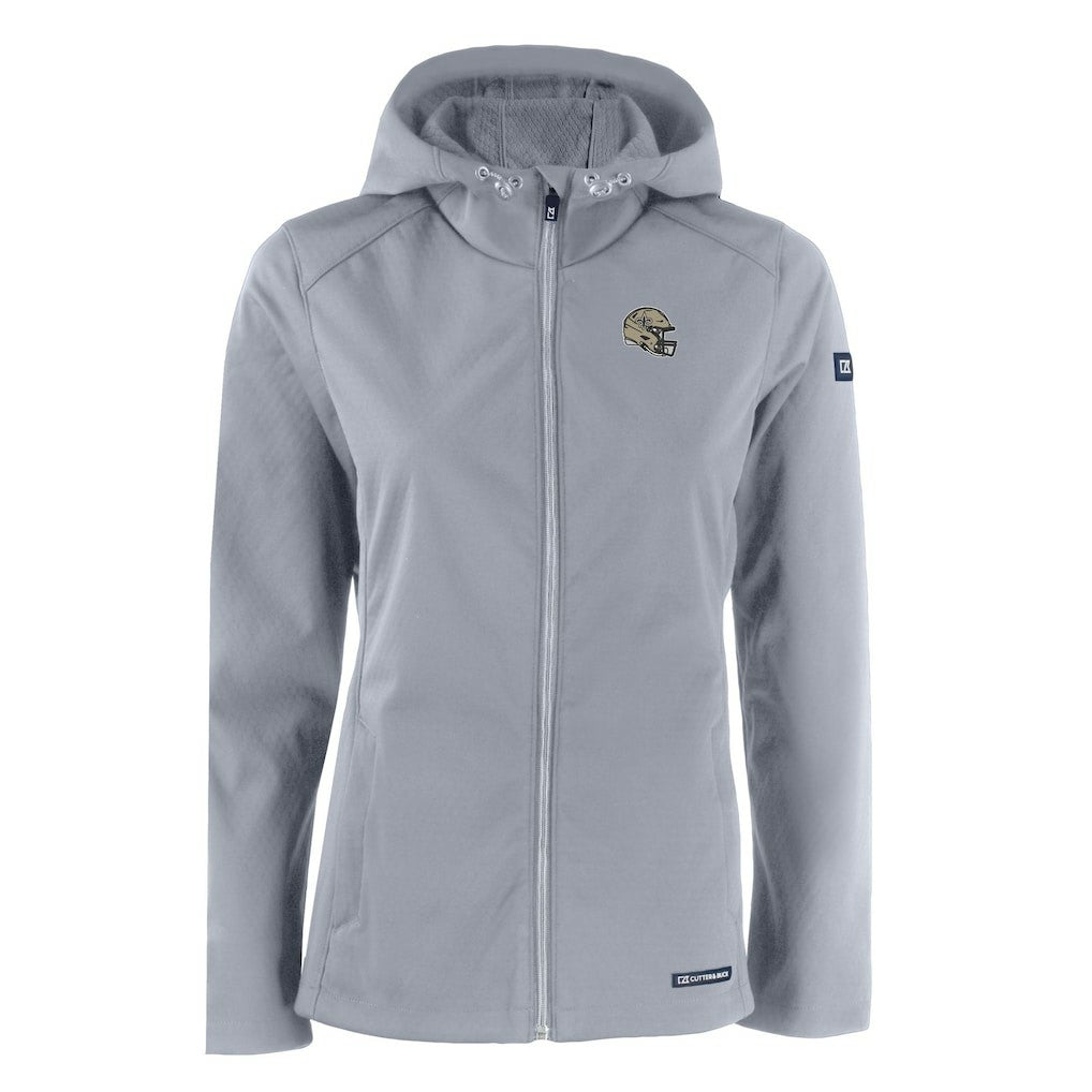New Orleans Saints Cutter & Buck Women's Evoke Eco Softshell Recycled Full-Zip Hooded Jacket - Gray outlet