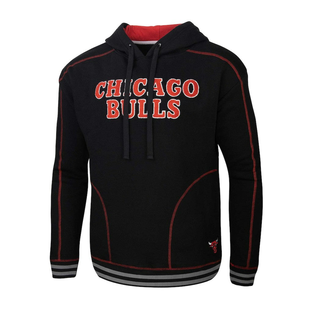 Chicago Bulls Stadium Essentials Baseline Pullover Hoodie - Black shop