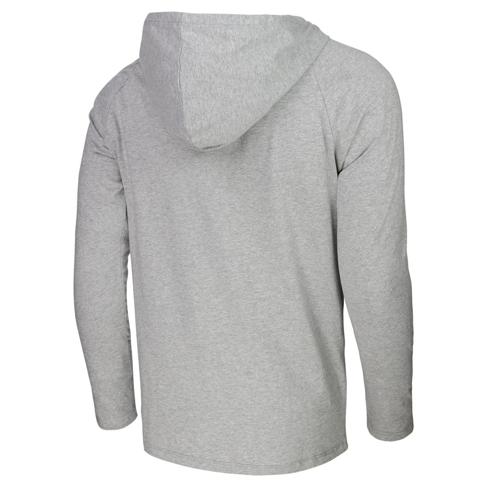 Los Angeles Lakers Stadium Essentials Atrium Raglan Long Sleeve Hoodie T-Shirt - Heather Gray outlet