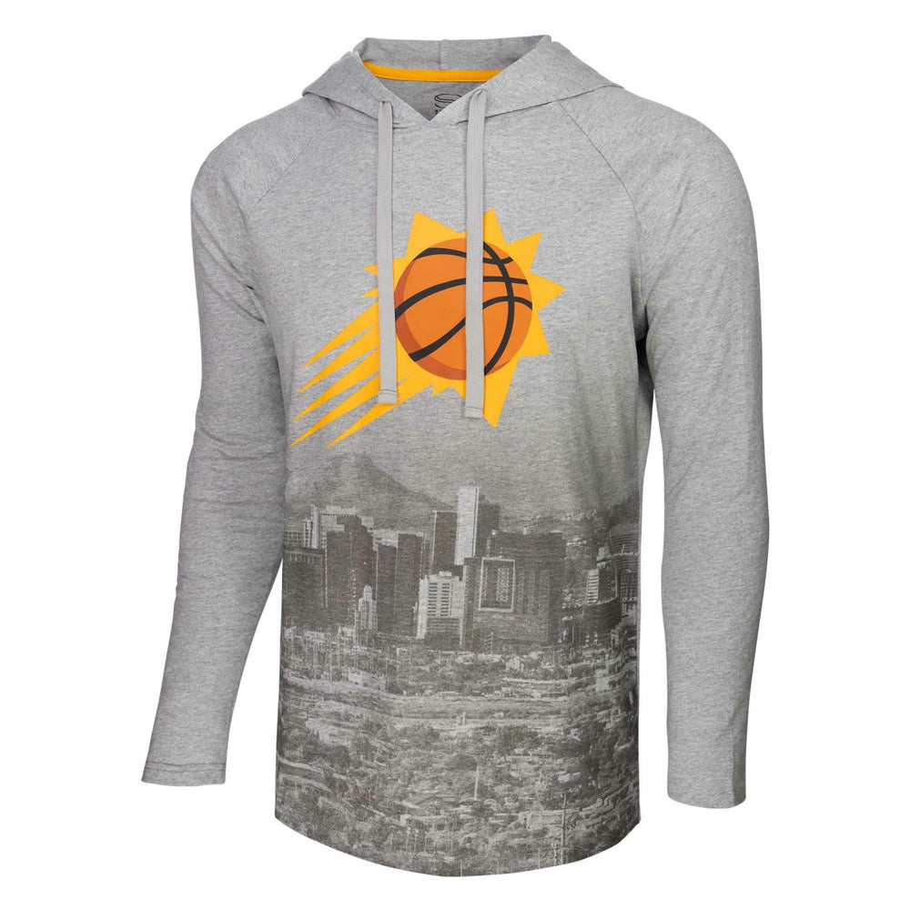Phoenix Suns Stadium Essentials Atrium Raglan Long Sleeve Hoodie T-Shirt - Heather Gray shop