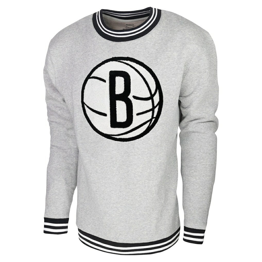 Brooklyn Nets Stadium Essentials Club Level Pullover Sweatshirt - Heather Gray for sale