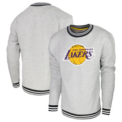 Los Angeles Lakers Stadium Essentials Club Level Pullover Sweatshirt - Heather Gray cheap