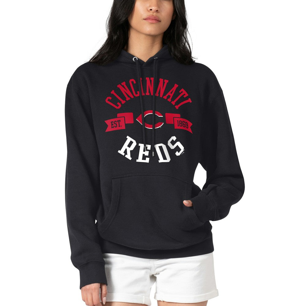 Cincinnati Reds G-III 4Her by Carl Banks Women's City Graphic Pullover Hoodie - Black