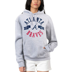 Atlanta Braves G-III 4Her by Carl Banks Women's City Graphic Pullover Hoodie - Heather Gray